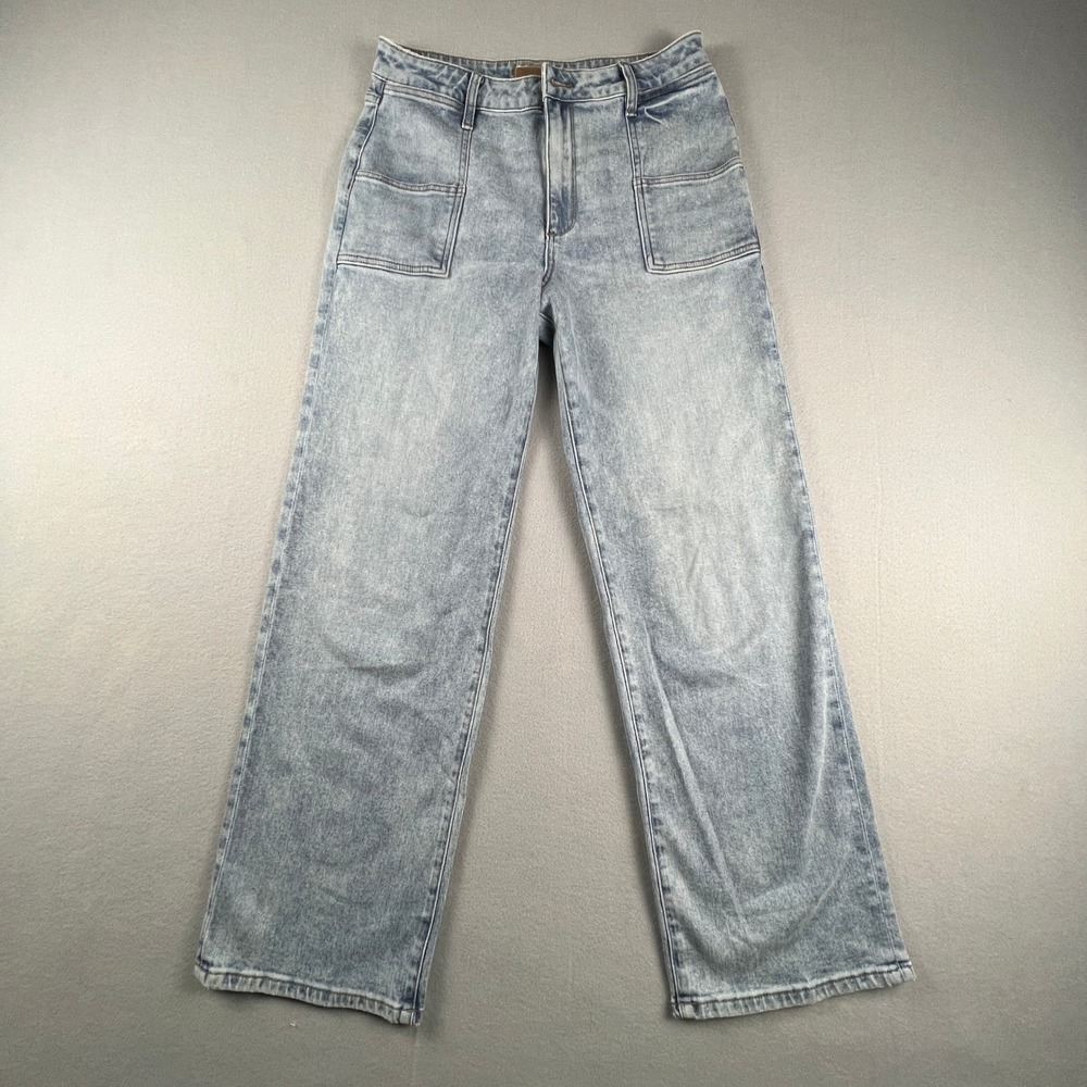 Kut from the Kloth Sienna Wide Leg Jeans Women 10 High Rise Patch Pocket‎
